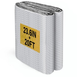 Reflectix Insulation Roll, (23.6IN X 20FT)Reflective Window Insulations, Double Side Aluminum Foil Bubble Shield, Aluminum Foil Thermal Insulation Radiant Barrier for Windows, Roof, Garage Door