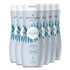 ATTITUDE Hair Shampoo, EWG Verified, Plant- and Mineral-Based Ingredients, Vegan and Cruelty-free Beauty and Personal Care Products, Unscented, 16 Fl Oz (Pack of 6)