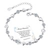 EXGOX Silver Bracelet for Women,925 Sterling Silver Love Shiny Crystal