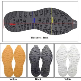 GULELAYAR Anti-Slip Rubber Shoe Repair Materials, Full Sole Replacement, Black, 11.8x4.53 in, 0.2 in