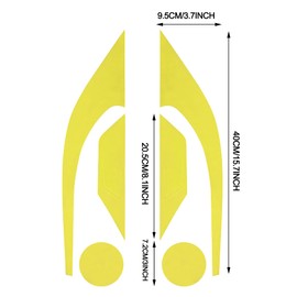 TOMALL 3 Pair Vinyl Smoke Tint Fog Light Headlight Side Marker Light Film for Honda Civic 2016-2021 Fender Turn Signal Light Stickers Self Adhesive Decals Car Vinyl Smoke Stickers Decoration (Yellow)