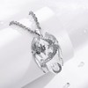 INFUSEU Dragon Necklace Clear Quartz Crystal Jewelry for Men Women