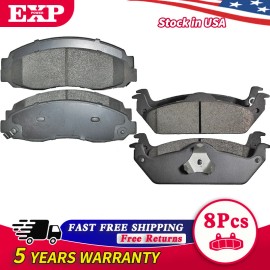 EXPPOWER Front & Rear Semi-Metal Brake Pads for 2003 2004 Dodge Dakota