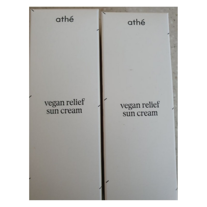 Athe Vegan Relief Organic Sunscreen 50ml SPF50+ 2pcs / 아떼