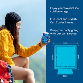 QualityPerfection Can Cooler Sleeves (2 Units) 12 oz Beer Coolers 4mm Thick Neoprene Fabric Beer Collapsible Drink Can Holders, Thermocoolers 12 ounce .(Camo Forest)