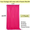 20ftx10ft Wrinkle Free Fuchsia Backdrop Curtains for Parties, Thick Polyester