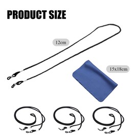 5 Pcs Glasses Belt Chain, Glasses Chain, Unisex Glasses Straps, Adjustable Eyeglass Cords Chain, Spectacles Straps Lanyard Eyewear Strap for Men & Women (4 Glasses Chains+1 piece of Cloth)