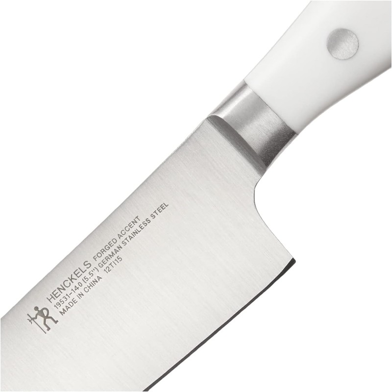 HENCKELS Forged Accent Razor-Sharp 5.5-inch Compact Chef Knife, White Handle,