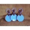 Unbranded KEY RING CHAIN SET OF 4PC ROUND FOAM RED-GREEN-YELL