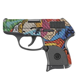 MightySkins Carbon Fiber Skin Compatible with Ruger LCP 380 - Cartoon Mania | Protective, Durable, and Unique Vinyl Decal wrap Cover | Easy to Apply, Remove, and Change Styles | Made in The USA