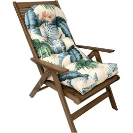 Garden Chair Cushions Patio Chair Seat Pad Outdoor Waterproof High Back Patio Cushions Indoor/Outdoor Furniture Chair Cushions Pads with Straps, Seasonal All Weather Replacement(Color:3#)