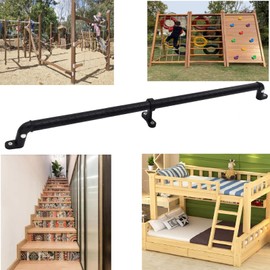 Dakzhou 2 Playground Safety Handles Glow-in-The-Dark Non-Slip Handle 38 Inch Swing Set Ladder House Tree House Toy Structure, Large, Black