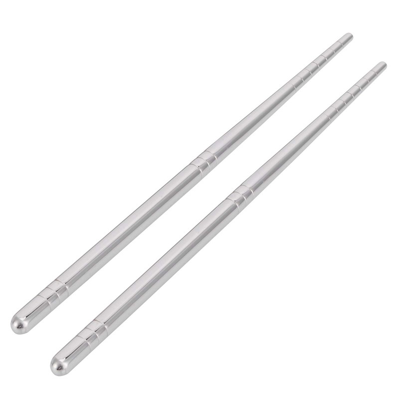 1 Pair Stainless Steel Chopsticks 17.5 cm Reusable Food Chopsticks