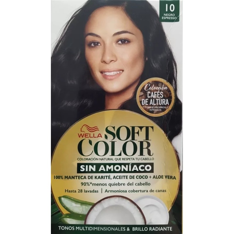 SC Tinte Soft Color Wella Sin Amoniaco Tono 10 Negro
