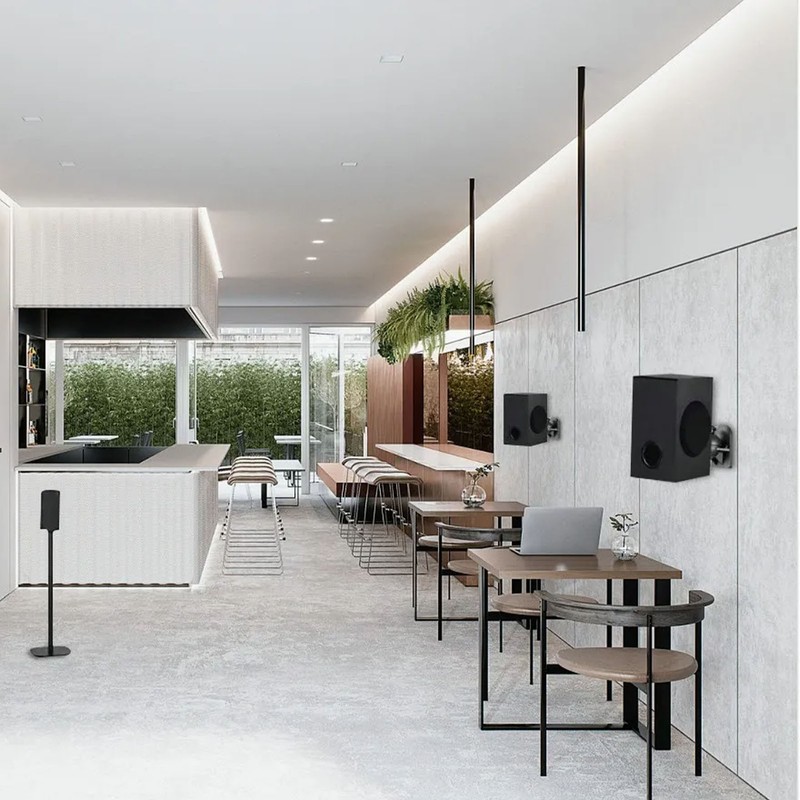 1 Pair Speaker Wall Mount Bracket ABS Plastic Holder Shelf