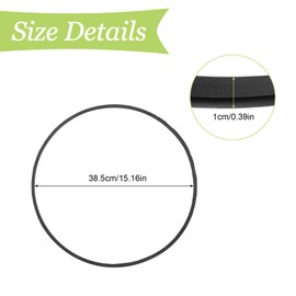 UFURMATE Bar Stool Protector Glides, 2 Pack 38.5cm Floor Protector Rubber Rings Non-Slip Bar Chair Base Rubber Ring Glides for Round Bar Stools