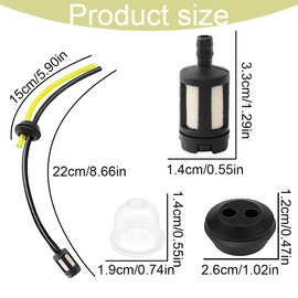 QEDBOJE Spare Parts Fuel Hose with Fuel Filter for Brush Cutter FX-MS152 FX-MT152 MFS520 FX-FSR152 7-in-1 Multitool