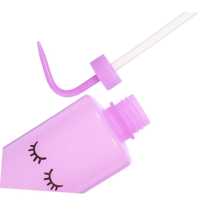 VICASKY 2pcs Lash Washing Bottles with Curved Spout Durable Squeeze