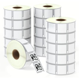 BETCKEY - Compatible DYMO 30332 (1" x 1") Multipurpose Square QR Code Labels - Compatible with Rollo, DYMO Labelwriter 450, 4XL & Zebra Desktop Printers[16 Rolls/12000 Labels]