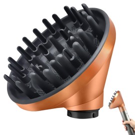 DianSung Diffuser Nozzle Attachments for Dyson Airwrap Styler HS01 HS05, Convertible for Airwrap Styler into Hair Dryer, Diffuser Hair Dryer Attachment - Gold