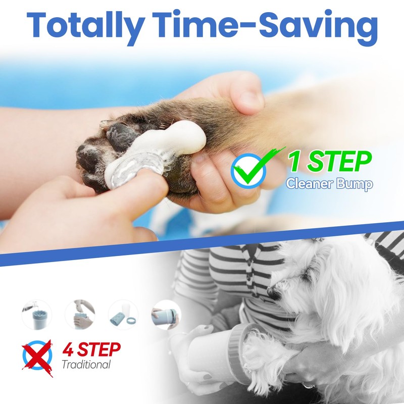 Paw Cleaner for Dogs & Cats,No-Rinse Foaming Dog Paw Cleaner