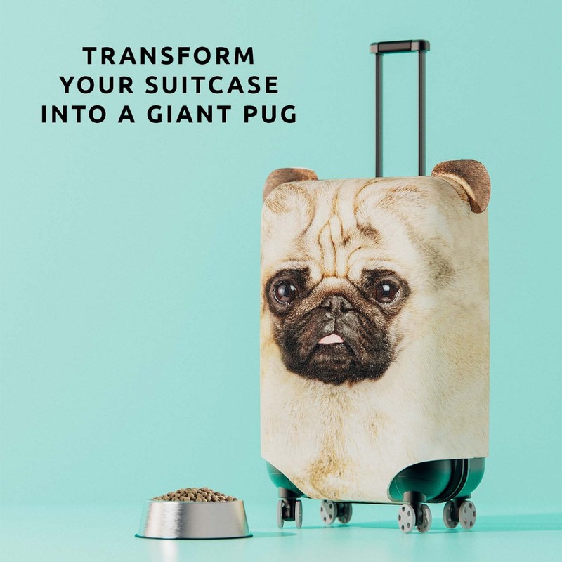 Pikkii, Small Suitcase Cover with Giant Dog Design, Travel case