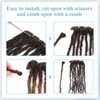 Originea 0.6cm 6-18 Inch 100% Human Hair Dreadlock Extensions Curly