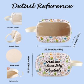 Funny Axolotls Gift Axolotls Clear Cosmetic Bag Axolotls Lover Gift Axolotls Owner Gift Axolotl Mom Gift (ASKMEABOUTBag)