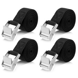 Romon 2M Fixing Straps, Set of 4 Ratchet Straps with 25 mm Buckle, Load Safe Resistance up to 250 kg, Anchor Strap with Lock for Motorcycle Bicycle Truck