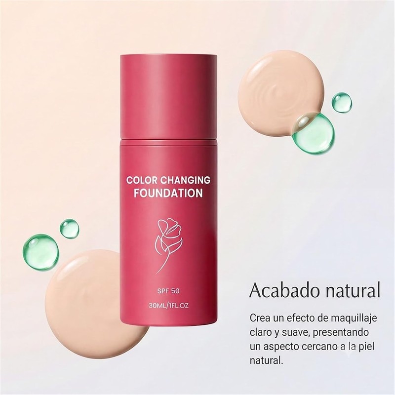Base de Maquillaje Coreana que Cambia de Color para Pieles