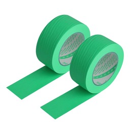 Vogueing Tool 2 Rolls 30mm x 50m Textured Paper Tape Writable Masking Tape Painters Tape for Paint Craft and DIY- Green