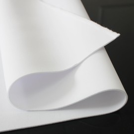 Scuba Knit Fabric Neoprene Fabric Polyester Spandex Fabric Suitable for Skirt Jacket Suits Outfit Baseball Jacket 63'' Wide (White)