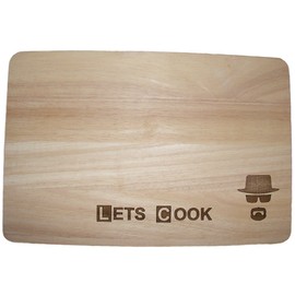 Heisenberg Breaking Bad Hartholz-Schneidebrett, Schneidebrett, Platzdeckchen, Don't Call Saul Walter Walt Wood (Premium Hartholz 35 x 24 x 1,5 cm)