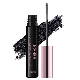 UCANBE Black Waterproof Mascara for Volume and Length, Natural Defining Curling Long-Lasting Eyelashes, No Flaking, No Smudging, No Clumping