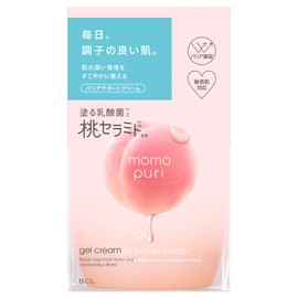 Momopuri Moisturizing Barry Cream, 2.8 oz (80 g), All-in-One Face Cream, Lactic Acid Bacteria, Peach Ceramide, Moisturizing, Plumpy, Peach Skin, Non-Sticky, Moisturizing