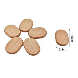 Unfinished Blank Wood Pieces Laser Engraving Blanks, Beech Wooden Blank Tags Without Hole Wooden Cutouts Slices for DIY Craft Supplies Painting Ornaments (Oval 50pcs)