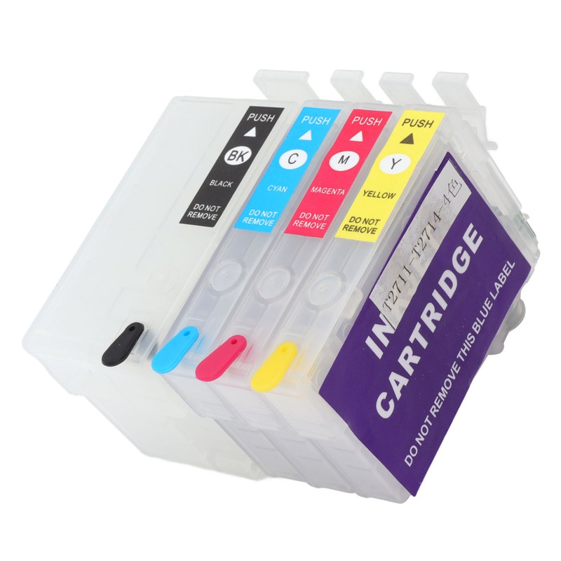 4 Colors Ink Cartridge with Permanent Chip Printer Refill Ink