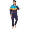 Skylinewears Men's Fleece Hooded Onesie Stylish Unisex Zip-Up Jumpsuit Pajamas