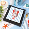 FYSUIMU 50 Pcs Crawfish Paper Napkin Summer Crayfish Stripe Disposable