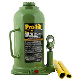 Pro-Lift Welded Bottle Jack 20 Ton - (40,000 Lbs) Capacity Hydraulic Lifting with Side Pump Two-Piece Handle