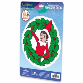 Elf on The Shelf Adhesive Vinyl Decal - Fun Elf on The Shelf Sticker for Christmas Decorating