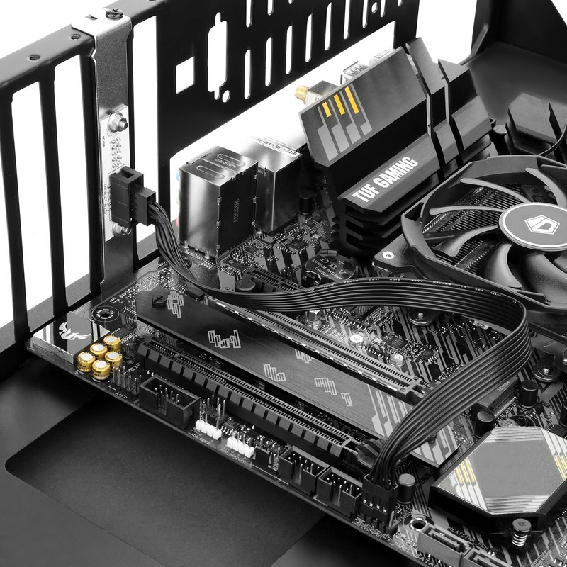 PC Power Button Extension Cable with Full Height PCIe Bracket