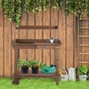 CHARMMA 36" Wooden Potting Bench Work Table with 2 Removable