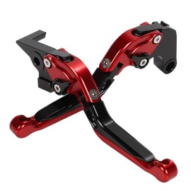 nakira Brake Clutch Levers Set FZ07 MT07 FJ09 MT09 Tracer FZ10 MT10 / SR 14-19/ FZ1 FAZER/NIKEN 2019/ FZ8 FZ6R / FZ6 (Red)