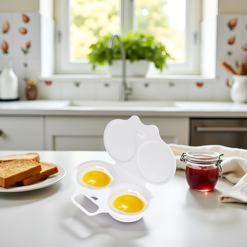 White Egg Poacher, Microwave Egg Boiler Poacher, Microwave Egg Poacher,