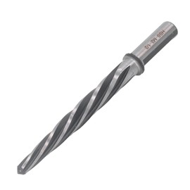 1/2in Bridge Construction Reamer, HSS6542 M2 High Speed Steel 5 Flutes Spiral Taper Chucking Reamer, Round Shank Taper Bridge Reamer Bit Tool for Alloy Metal Aluminum Plastic Iron