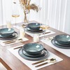 AmorArc Ceramic Dinnerware Sets,Handmade Reactive Glaze Stoneware Plates and Bowls