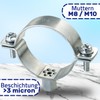 Reinforced Pipe Clamps M8/M10 with Diameter 75 mm or 2