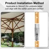 lasuroa Patio Umbrella Replacement Part, Aluminum Alloy Push-Button Patio Umbrella