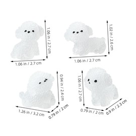 iplusmile 20Pcs Glow Dark Miniature Dog Statues Cute Dog Figurines for Garden Decor Adorable Cupcake Toppers for Lawn and Balcony Ornaments